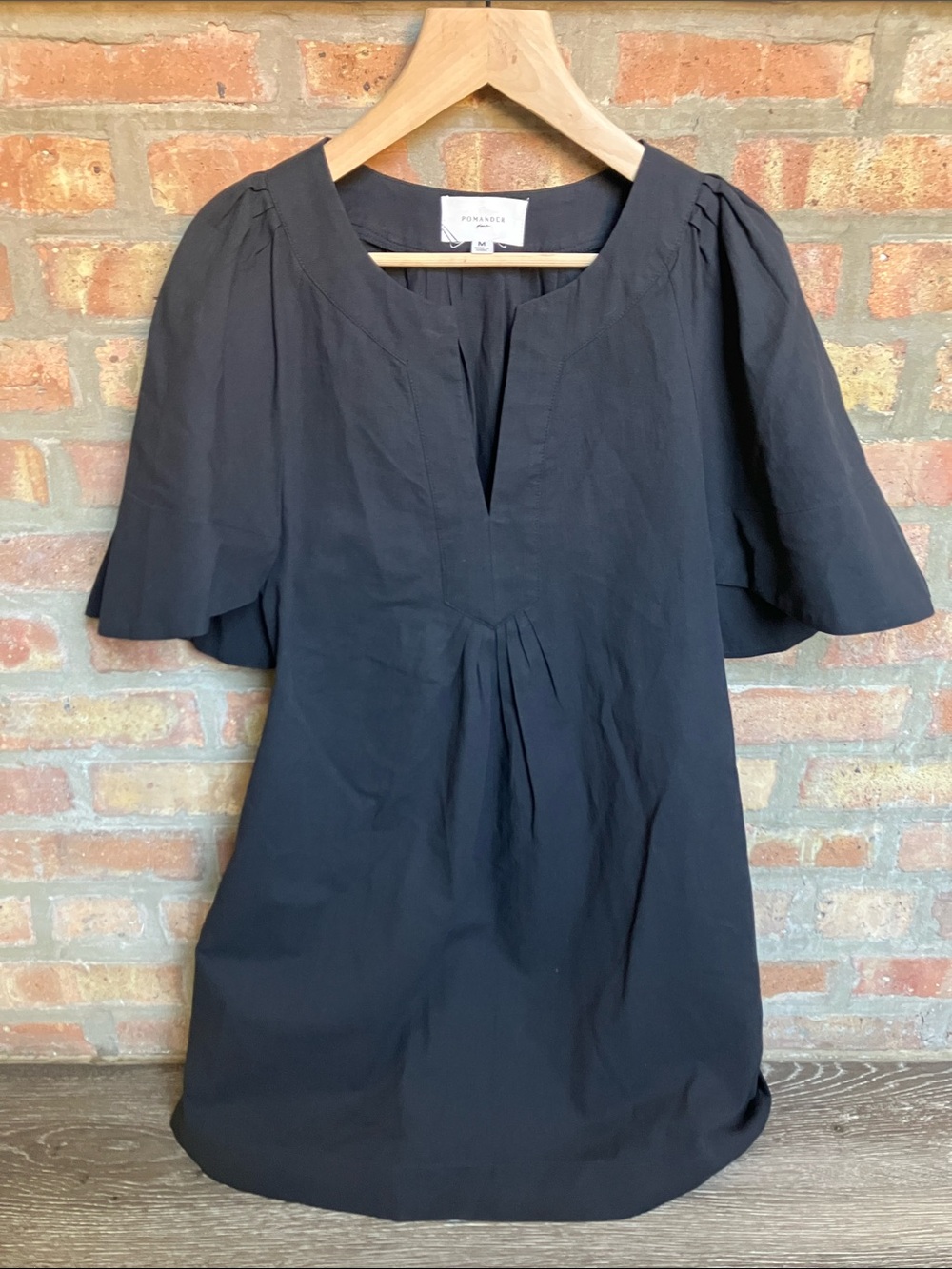 Pomander Place Black Finley Flutter Sleeve Dress